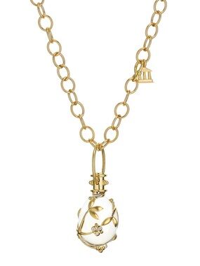 TEMPLE ST CLAIR Gold and White Medium Vine Amulet